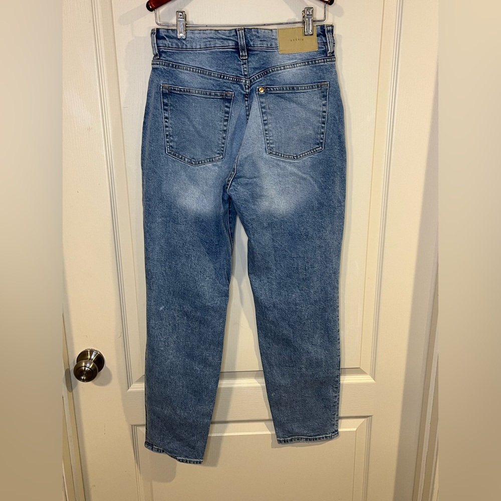 & Denim Distressed Blue Denim Jeans - Picture 9 of 11